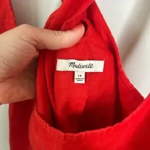 chinese dress ladies Madewell Women's Poplin Smocked Maxi Dress, Festival Red, XL at Amazon  Women's Clothing store main image 0